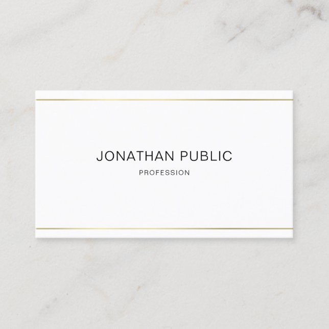 Carte De Visite Design élégant et tendance Design moderne Gold Sle (Devant)