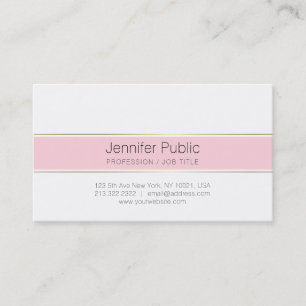 Carte De Visite Design élégant et tendance or rose rayures design 