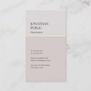 Carte De Visite Design élégant moderne Design simple Plaine tendan