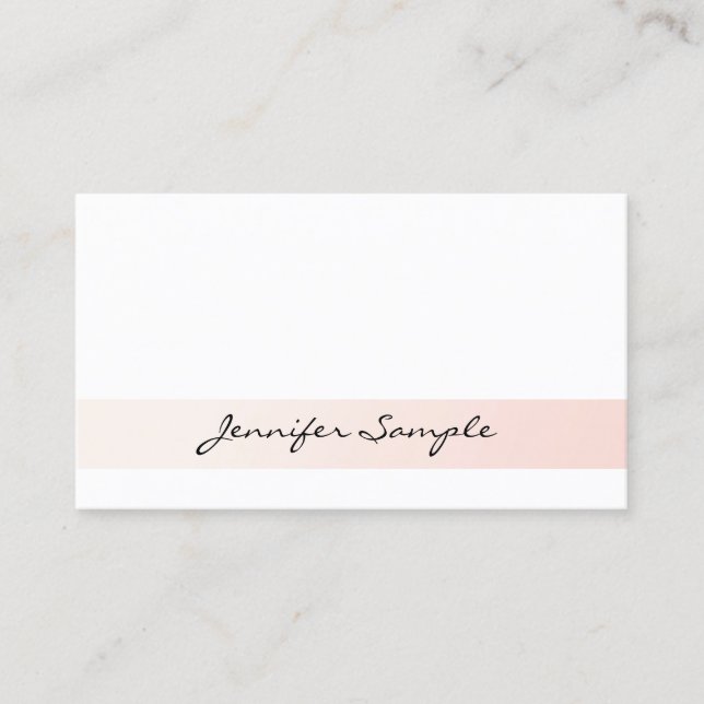Carte De Visite Design élégant moderne Design tendance rose vif bl (Devant)