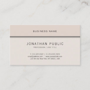 Carte De Visite Design élégant moderne Professional Creative Plain