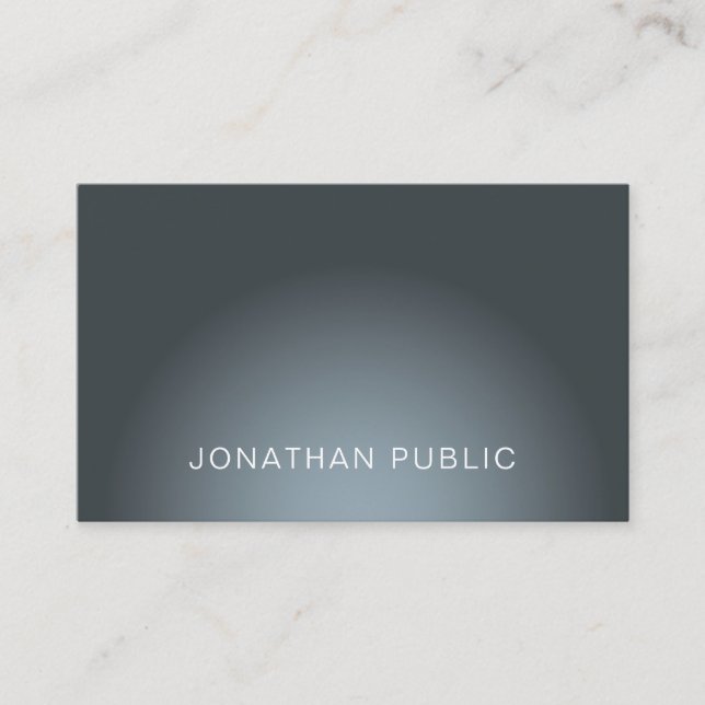 Carte De Visite Design élégant moderne tendance Plaine professionn (Devant)
