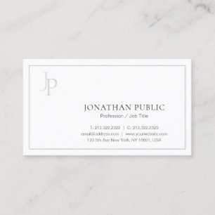 Carte De Visite Design élégant Monogram Design élégant Moderne Cla