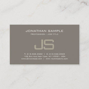 Carte De Visite Design élégant Monogramme Design moderne Professio