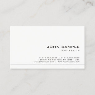 Carte De Visite Design élégant professionnel créatif élégant blanc
