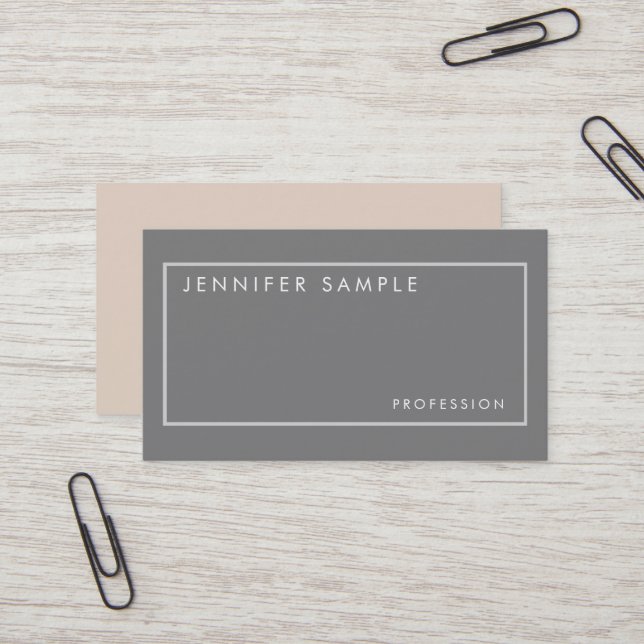 Carte De Visite Design élégant professionnel élégant Couleurs élég (Devant/Arrière en situation)