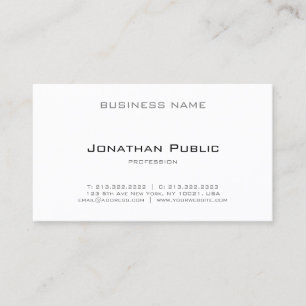 Carte De Visite Design élégant professionnel Moderne Minimal Plain