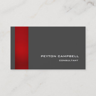 Carte De Visite Design élégant Rouge gris moderne élégant élégant
