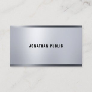 Carte De Visite Design élégant Silver Look professionnel luxe