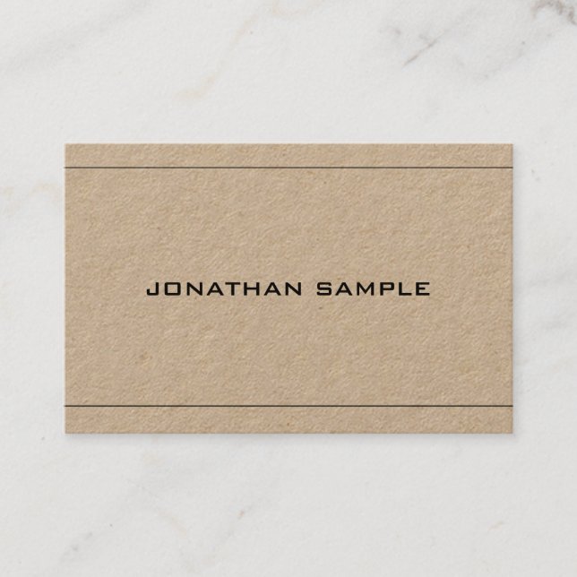 Carte De Visite Design élégant Simple Plain Luxe Professionnel (Devant)