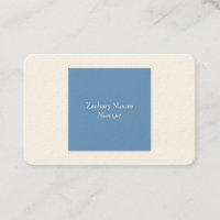 Design élégant sobre minimaliste simple bleu blanc