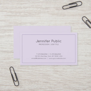 Carte De Visite Design élégant violet moderne Design Luxe Finition