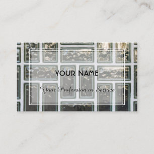 Carte De Visite Design en brique de verre transparent avec rayures