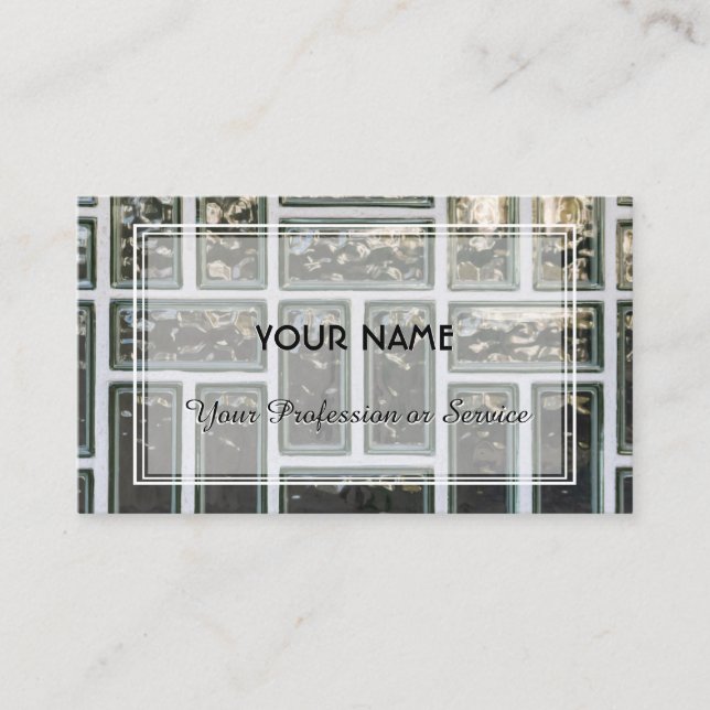 Carte De Visite Design en brique de verre transparent avec rayures (Devant)