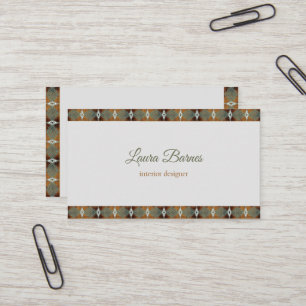 Carte De Visite  Design ethnique du sud-ouest. Texte.  