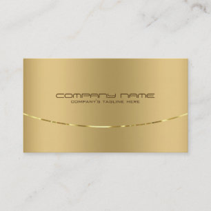 Carte De Visite Design Faux Gold Impression Acier Inoxydable