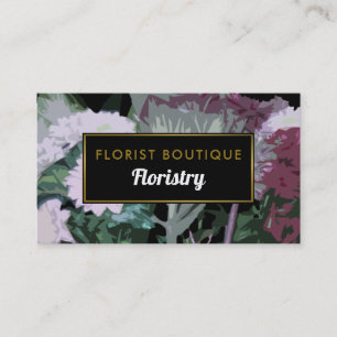 Carte De Visite Design floral antique, fleuriste
