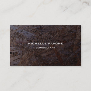 Carte De Visite Design foncé Brown bois texture professionnelle