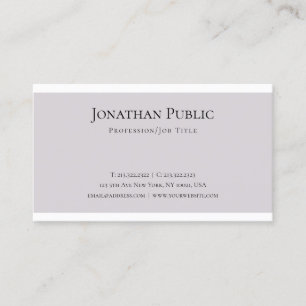 Carte De Visite Design graphique élégant et propre, tendance Plain
