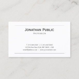 Carte De Visite Design graphique minimaliste élégant tendance mode