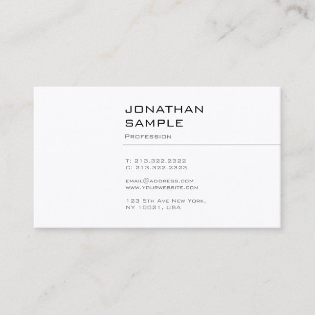 Carte De Visite Design graphique simple et créatif Design moderne  (Devant)