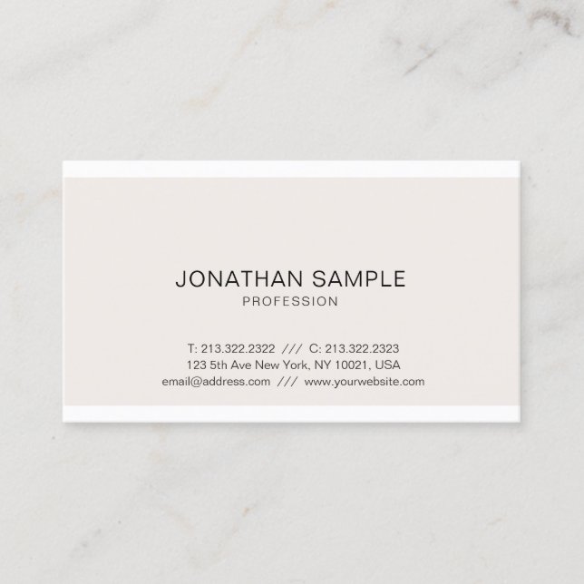 Carte De Visite Design graphique simple et moderne professionnel (Devant)