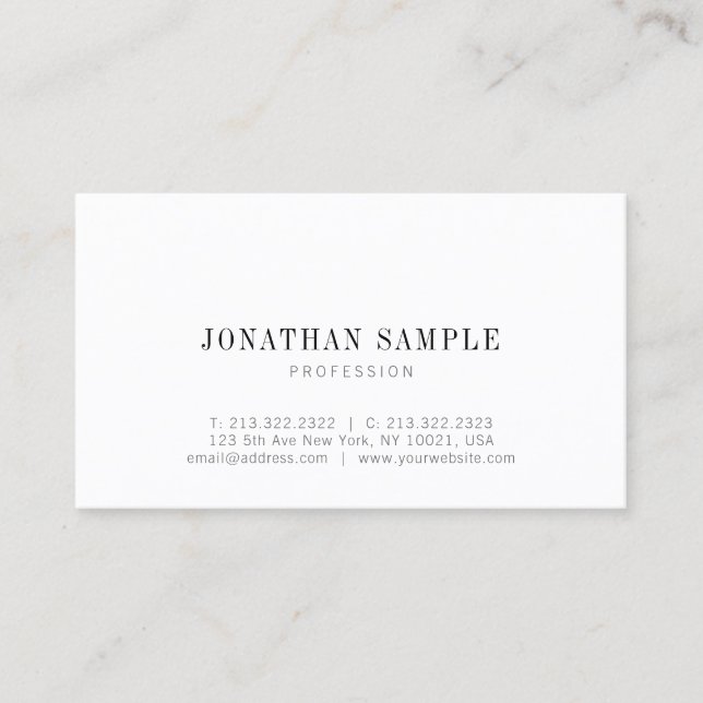 Carte De Visite Design graphique simple professionnel Moderne (Devant)