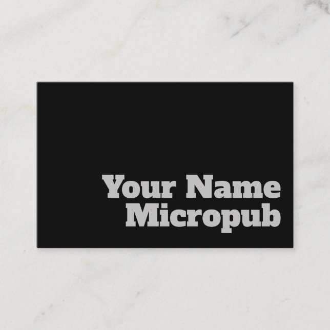 Carte De Visite Design gras et clair - Micropub ou Microbrasserie (Devant)