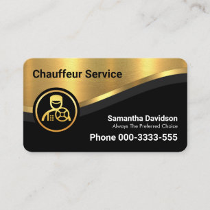 Carte De Visite Design Luxueux Gold Curve Wave Driving