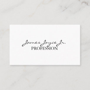Carte De Visite Design manuscrit moderne   Minimum de texte person