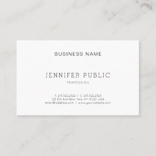 Carte De Visite Design minimaliste chic Moderne Professionnel Plai