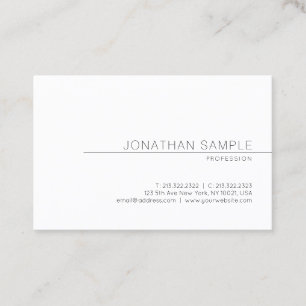 Carte De Visite Design minimaliste élégant Design professionnel Pl