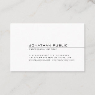 Carte De Visite Design minimaliste élégant et tendance Design élég