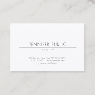 Carte De Visite Design minimaliste élégant professionnel Plain Chi