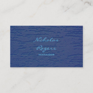 Carte De Visite Design minimaliste moderne bleu moderne