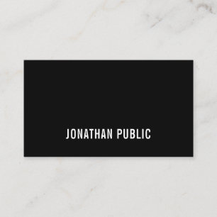 Carte De Visite Design minimaliste moderne noir et blanc tendance