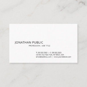 Carte De Visite Design minimaliste moderne professionnel élégant T