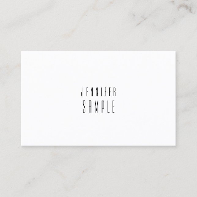 Carte De Visite Design minimaliste moderne sophistiqué Design clai (Devant)