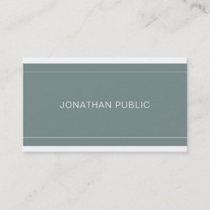 Carte De Visite Design minimaliste moderne tendance vert design lu