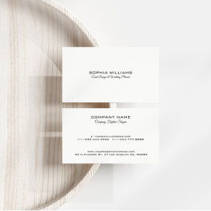 Carte De Visite Design minimaliste simple Ttext noir personnalisé