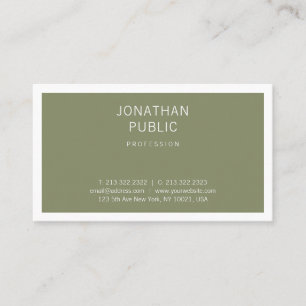 Carte De Visite Design minimaliste tendance Sleek Clair Créatif