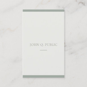 Carte De Visite Design minimaliste tendance Vert Moderne Cool simp