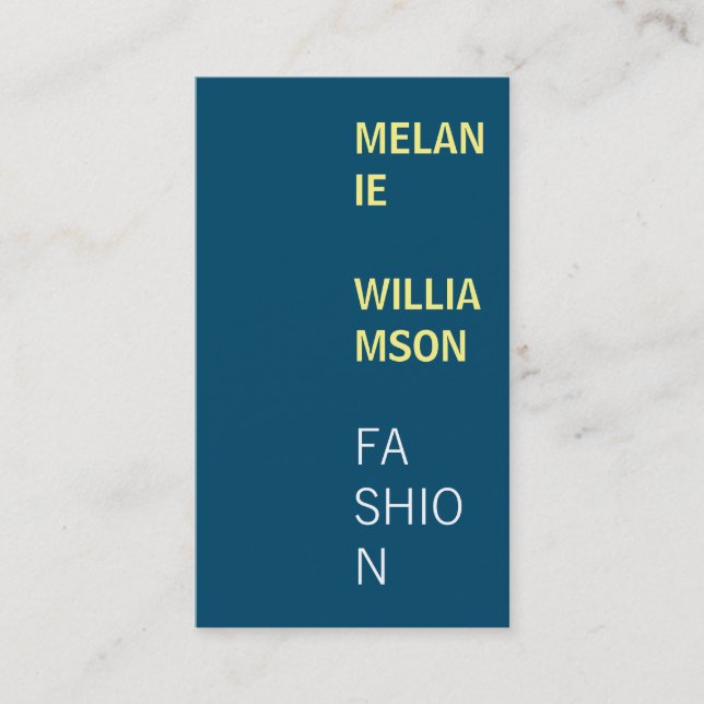 Carte De Visite Design moderne (bleu marine) (Devant)