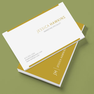 Carte De Visite Design moderne bloc Gold Professional