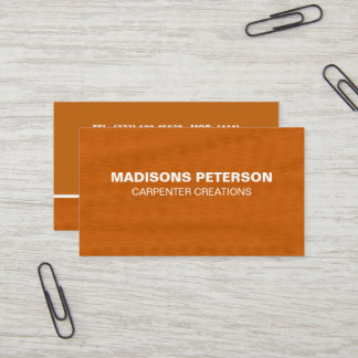 Carte De Visite Design Moderne Construction de menuiserie En Bois