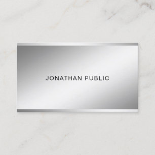 Carte De Visite Design moderne et élégant Design de look Argent pr