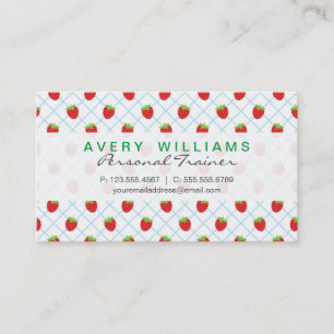Carte De Visite Design moderne, Fraises, Fraise