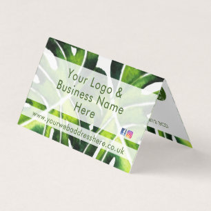 Carte De Visite Design moderne grand palmier vert feuille