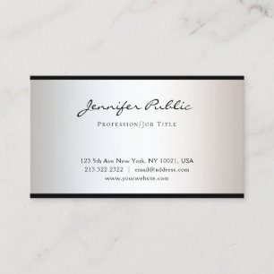 Carte De Visite Design moderne minimaliste Élégant brillant élégan