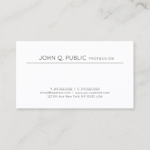Carte De Visite Design moderne minimaliste professionnel de goût
